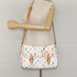 LOUIS VUITTON Monogram Multicolor Lodge PM Bag White M40053 LV Auth yk17877